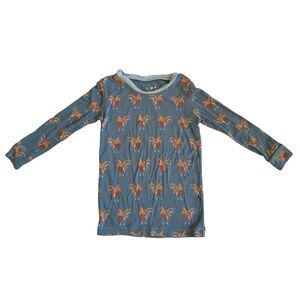Kickee Kids Rooster Print Pajama Top - Kids Unisex 3T